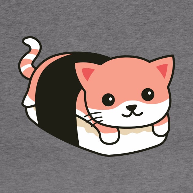 Cute Sushi Cat Roll Drawing by SLAG_Creative